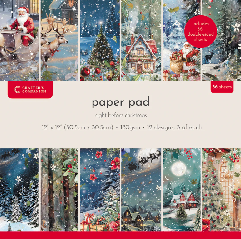 The Night Before Christmas 12x12 papers, 36 sheets